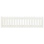 Arriate elevado jardín con valla madera pino blanco 200x50x50cm