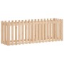 Arriate elevado jardín con valla madera maciza pino 200x50x70cm