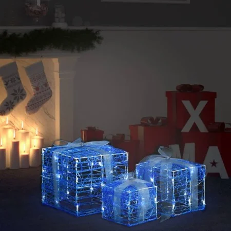 Dekorative Weihnachtsgeschenkbox Acryl 3 Stück kaltweiß von vidaXL, Weihnachtsbeleuchtung - Ref: Foro24-328791, Preis: 39,51 ...