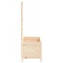 Jardinera con estantería madera maciza pino 79x39,5x114 cm