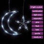 Luces estrella y luna 138 LEDs blanco frío con control remoto