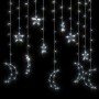 Luces estrella y luna 138 LEDs blanco frío con control remoto