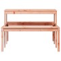 Mesa de pícnic madera maciza Douglas 110x134x75 cm