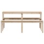 Mesa de pícnic madera maciza de pino 160x134x75 cm