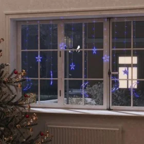 Star and moon lights 138 blue LEDs with remote control by vidaXL, Christmas lights - Ref: Foro24-328796, Price: 15,48 €, Disc...