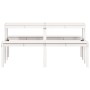 Mesa de pícnic madera maciza de pino blanco 160x134x75 cm