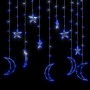 Luces estrella y luna 138 LEDs azul con control remoto de vidaXL, Luces de Navidad - Ref: Foro24-328796, Precio: 15,69 €, Des...