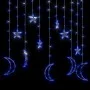 Star and moon lights 138 blue LEDs with remote control by vidaXL, Christmas lights - Ref: Foro24-328796, Price: 15,48 €, Disc...