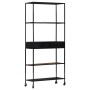 Raue Mangoholz- und Eisenregal 80x35x180 cm von vidaXL, Bücherregale und Regale - Ref: Foro24-323734, Preis: 146,07 €, Rabatt: %