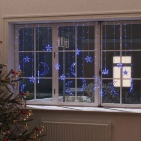 Star and moon lights 345 blue LEDs with remote control by vidaXL, Christmas lights - Ref: Foro24-328800, Price: 27,66 €, Disc...
