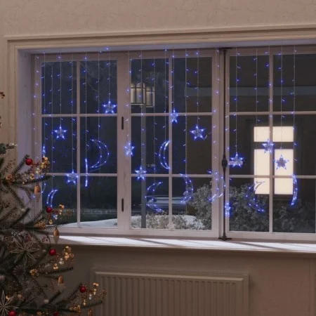Star and moon lights 345 blue LEDs with remote control by vidaXL, Christmas lights - Ref: Foro24-328800, Price: 27,66 €, Disc...