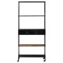 Raue Mangoholz- und Eisenregal 80x35x180 cm von vidaXL, Bücherregale und Regale - Ref: Foro24-323734, Preis: 146,07 €, Rabatt: %