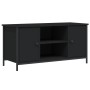 Mueble para TV madera contrachapada negro 100x40x50 cm