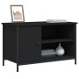 Mueble para TV madera contrachapada negro 80x40x50 cm