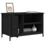 Mueble para TV madera contrachapada negro 80x40x50 cm