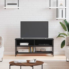 Mueble de TV madera contrachapada negro 100x35x45 cm Mueble de TV madera contrachapada negro 100x35x45 cm
