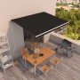 Toldo retráctil automático gris antracita 400x350 cm