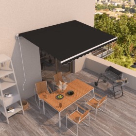 Toldo retráctil automático gris antracita 400x350 cm