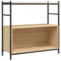 Estantería hierro madera ingeniería roble Sonoma 80x30x78,5 cm en Librerías y estanterías | Comprar online en Foro24
