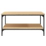 Mesa de centro madera de ingeniería roble Sonoma 80x80x40 cm