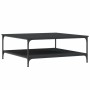 Mesa de centro madera de ingeniería negro 100x100x40 cm