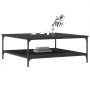 Mesa de centro madera de ingeniería negro 100x100x40 cm