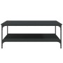 Mesa de centro madera de ingeniería negro 100x100x40 cm