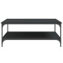 Mesa de centro madera de ingeniería negro 100x100x40 cm