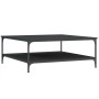 Mesa de centro madera de ingeniería negro 100x100x40 cm