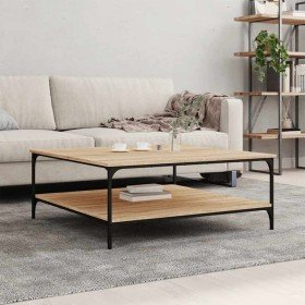 Mesa de centro madera de ingeniería roble Sonoma 100x100x40 cm Mesa de centro madera de ingeniería roble Sonoma 100x100x40 cm