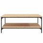 Mesa de centro madera de ingeniería roble Sonoma 100x100x40 cm