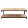Mesa de centro madera de ingeniería roble Sonoma 100x100x40 cm