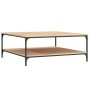 Mesa de centro madera de ingeniería roble Sonoma 100x100x40 cm