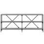 Mesa consola hierro y madera ingeniería gris Sonoma 180x30x75cm