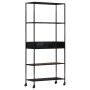 Raue Mangoholz- und Eisenregal 80x35x180 cm von vidaXL, Bücherregale und Regale - Ref: Foro24-323734, Preis: 146,07 €, Rabatt: %