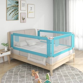 Barandilla de seguridad cama de niño azul tela 140x25 cm