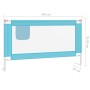 Barandilla de seguridad cama de niño azul tela 140x25 cm de vidaXL, Barandillas de seguridad - Ref: Foro24-10210, Precio: 34,...