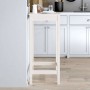 Mesa alta de bar madera maciza de pino blanco 50x50x110 cm