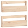 Estantes para zapatos de pared 2 uds madera de pino 59x9x23 cm