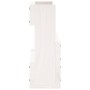 Estantes de zapatos de pared 2 uds madera pino blanco 59x9x23cm