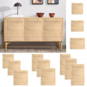 Puertas de armario de lamas 2 uds madera de pino 69x49,4 cm