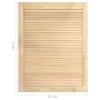 Lamellenschranktüren 2 Stk. Kiefernholz 69x49,4 cm von vidaXL, Schranktüren - Ref: Foro24-151128, Preis: 50,80 €, Rabatt: %