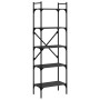 Librería de 5 estantes madera de ingeniería negro 56x31,5x174cm