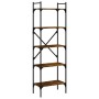 Librería de 5 estantes madera roble ahumado 56x31,5x174 cm en Librerías y estanterías | Comprar online en Foro24