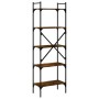 Librería de 5 estantes madera roble ahumado 56x31,5x174 cm en Librerías y estanterías | Comprar online en Foro24