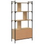 Librería con puertas roble Sonoma 76,5x30x154,5 cm madera de
