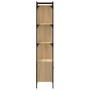 Estantería con puerta madera roble Sonoma 44,5x30x154,5 cm en Librerías y estanterías | Comprar online en Foro24