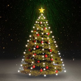 Red de luces de árbol de Navidad 150 LEDs blanco frío 150 cm