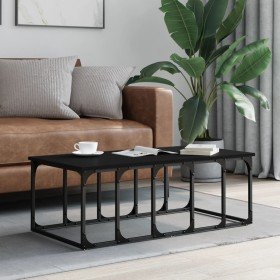 Mesa de centro madera de ingeniería negra 100x50x35,5 cm Mesa de centro madera de ingeniería negra 100x50x35,5 cm