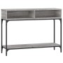 Mesa consola madera de ingeniería gris Sonoma 100x30,5x75 cm